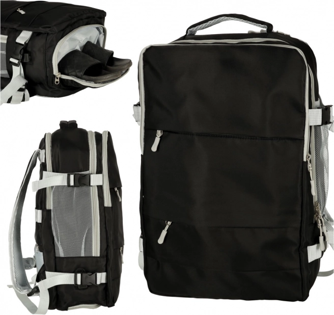 Ūdensizturīga ceļojumu mugursoma ar USB portu lidmašīnai