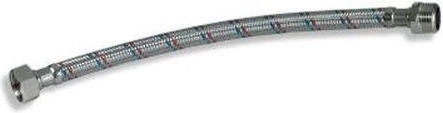 Stainless steel connection hose 3/8" x 3/8" 50 cm