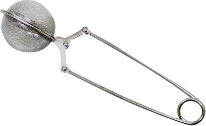 Stainless Steel Spring-Handle Tea Infuser 14.5 × 3.5 cm