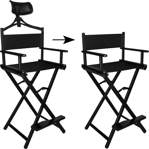 Alumīnija grima krēsls ar galvas balstu