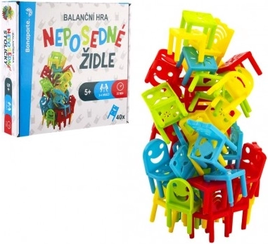 Nepadīgi krēsli līdzsvara spēle bērniem