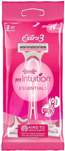 Wilkinson Extra Essentials 3 Beauty vienreizlietojams skuveklis, 4 gab.