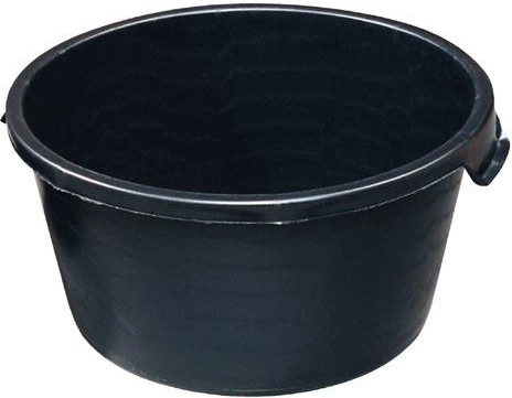Round mortar tub 65 l made from recycled plastic