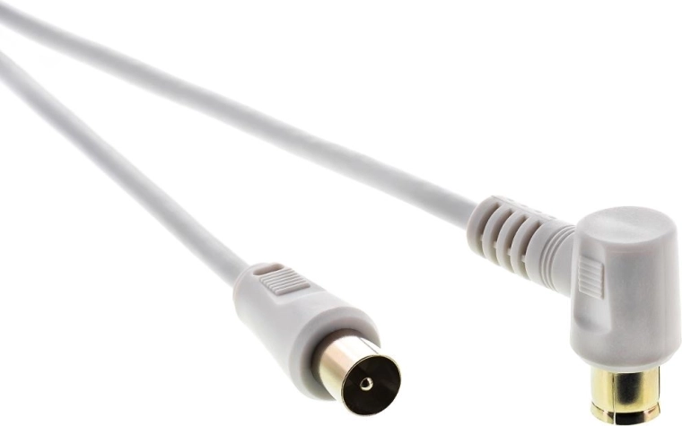 SENCOR antenna coaxial cable plug–socket 90° 7.5 m white