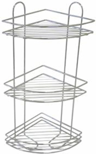 Stūra trīsstāvu vannas istabas plaukts Toro 58 × 31 cm
