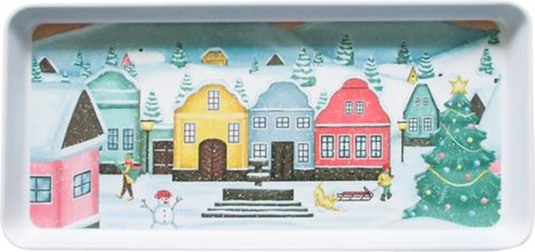 Christmas Serving Tray Village