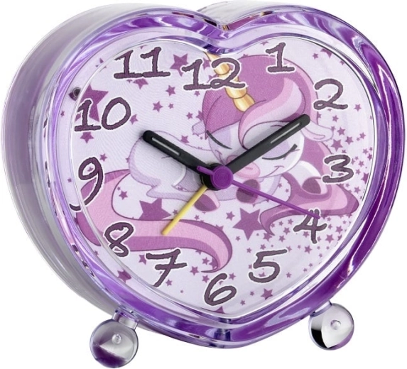 TFA Children's Electronic Heart-Shaped Alarm Clock with Unicorn