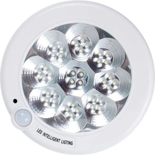Griestu LED lampa ar PIR kustības sensoru, 36 LED, 8 W, 21 cm