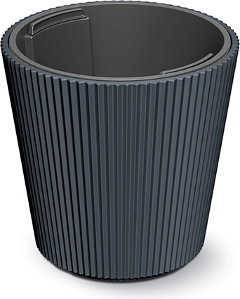 Puķu pods ar ieliktni Milly 23,8 cm – antracīts
