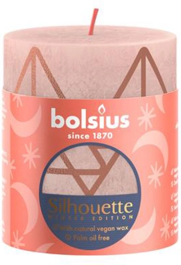 Rustic Candle 80 × 68 mm pink/amber