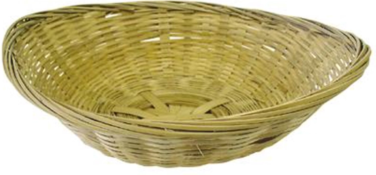 Wicker bread basket, oval, natural