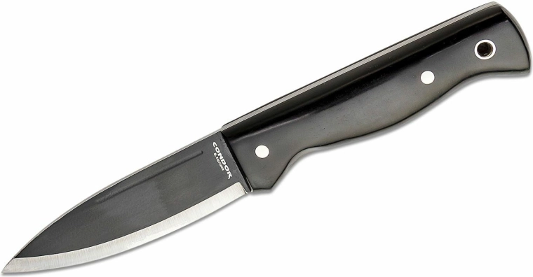 Taktiskais āra nazis Condor Darklore 11 cm ar melnu Micarta rokturi un Kydex maksti