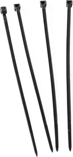 Nailona savilcējsaites 400 × 4,8 mm, melnas (50 gab.)