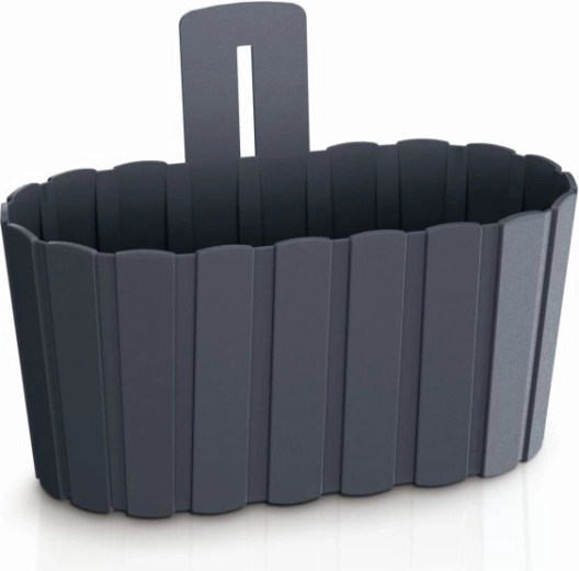 Piekarināms puķu pods Boardee Wall 27,4 cm, antracīta krāsā