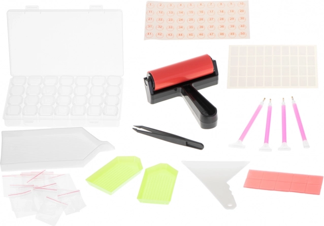 Dimanta gleznošanas piederumu komplekts, 32 gab.