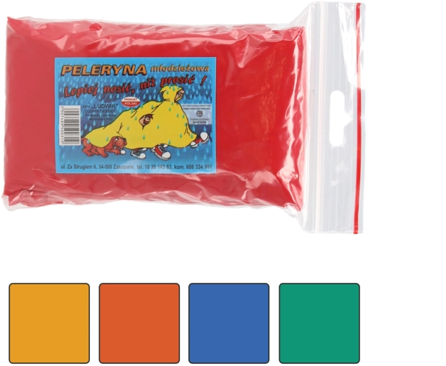 Jauniešu lietus apmetnis (pončo) unisex