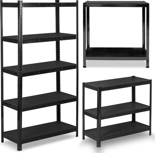 Metāla noliktavas plaukts 180 × 90 × 40 cm melns Humbers