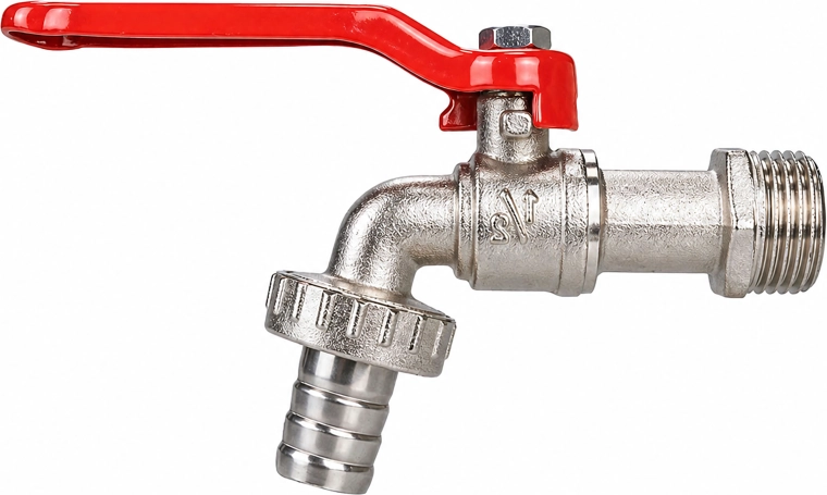 Garden drain ball valve tap for water barrels and IBC containers