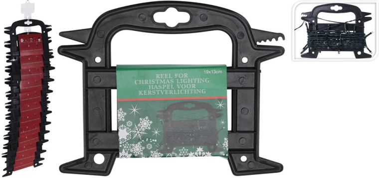 Universal plastic winder 19 × 13 cm – black