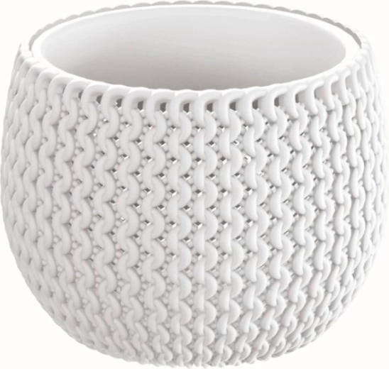 Puķu pods Splofy Bowl ar ieliktni 18 cm balts