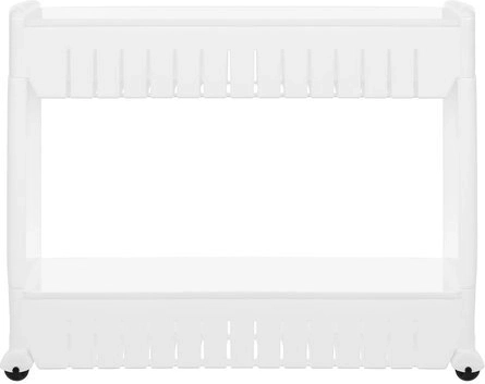 Mobilā virtuves vai vannas istabas plauktiņš uz ritenīšiem, balts