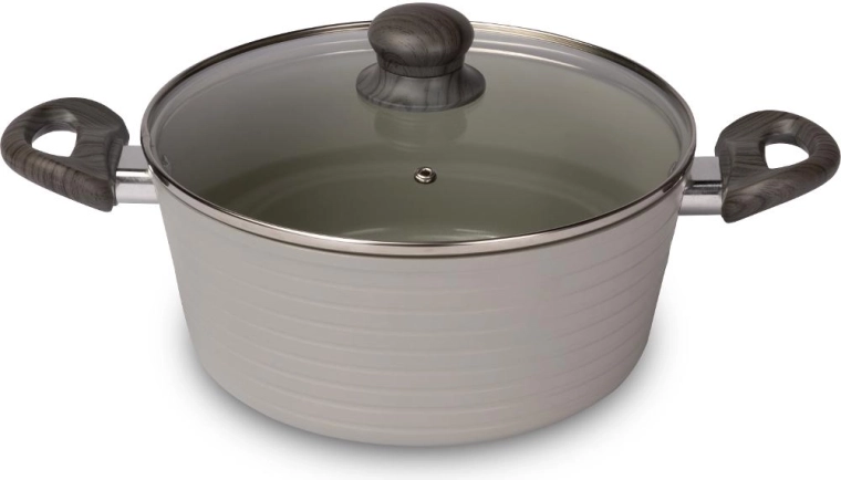 Lamart Stripe saucepan with lid 24 cm