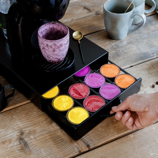 Metāla turētājs 20 Dolce Gusto kapsulām, matēti melns
