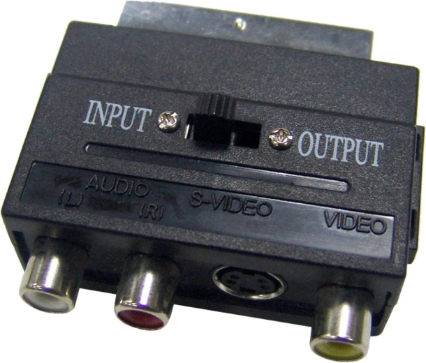 Sencor bidirectional SCART to 3× RCA and S-Video adapter