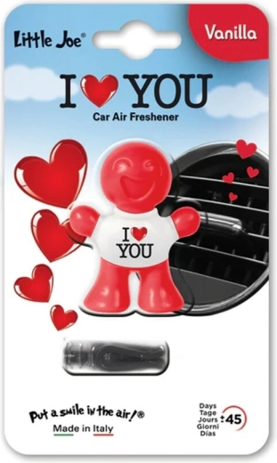 Little Joe Supair Drive 3D auto gaisa atsvaidzinātājs vanilla I love you - 1 gab.