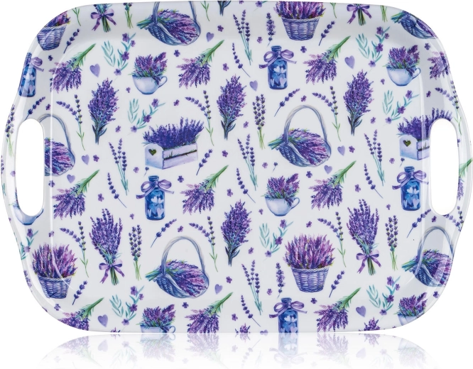 Melamine serving tray with handles 36 × 25.5 cm NEW LAVENDER