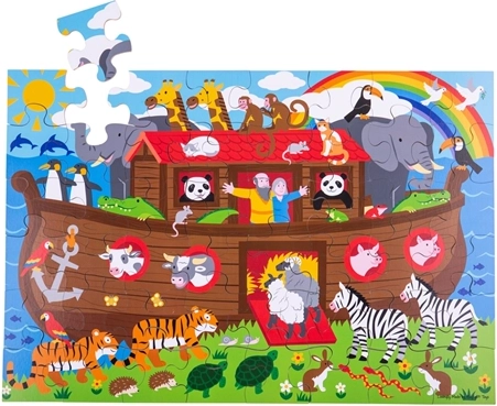 Grīdas puzle “Noasa šķirsts” 48 detaļas no Bigjigs Toys