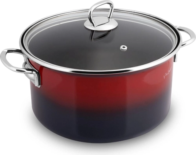 Lamart enamel saucepan with lid, 20 cm
