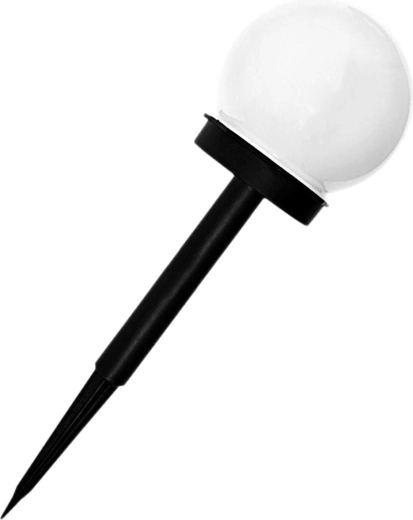 Dārza saules lampa baltā lode