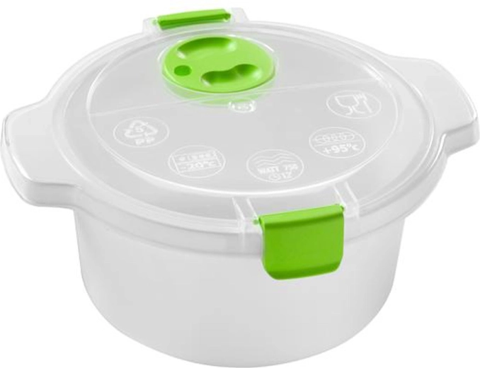 Plastmasas trauks mikroviļņu krāsnij ar vāku 0,8 l HEIDRUN