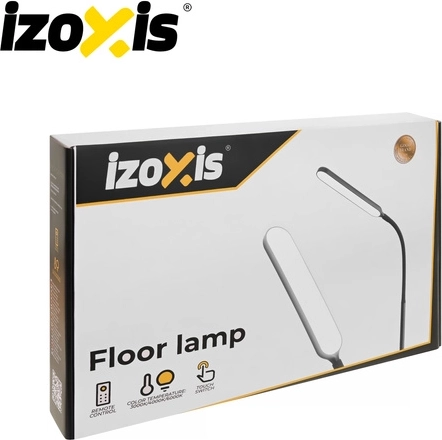 Izoxis stāvlampa ar LED, 180 cm, melna, ar tālvadības pulti