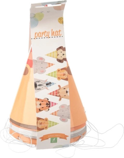 Paper party hats Jungle (8 pcs)