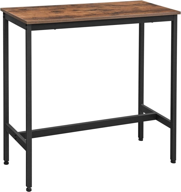 Tall narrow bar table in industrial loft style