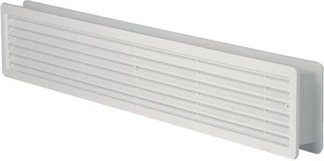 Door ventilation grille plastic 500 × 90 mm, white (2 pcs)