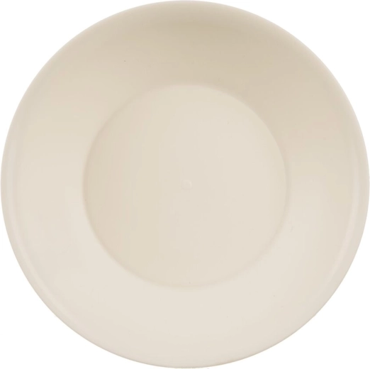 Deep plastic plate Sandy, cream, 18.5 cm