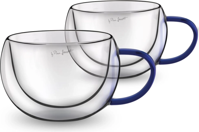 Lamart set of cappuccino thermal glasses 270 ml, blue, 2 pieces