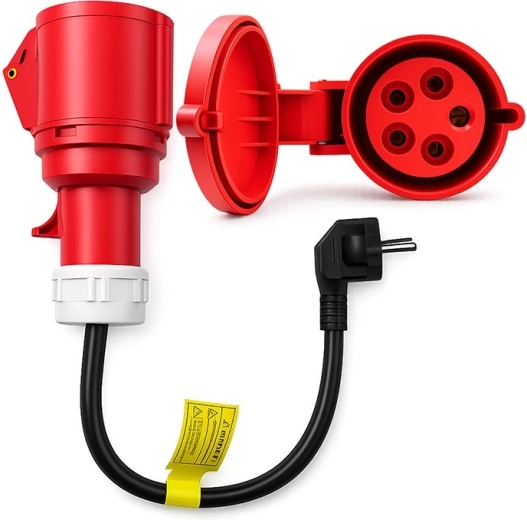 CEE 32A 5p 400V to Schuko 230V Adapter for EV Chargers