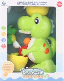 Plastmasas ūdens dzirnaviņas vannai – dinozaurs ar piesūcekņiem