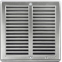 Ventilation grille with mesh 200 × 200 mm stainless steel