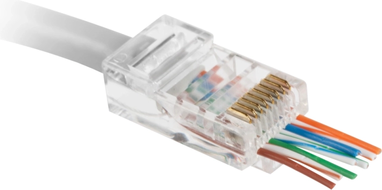 Pass-Through RJ45 8P8C Cat.5e Modular Plug