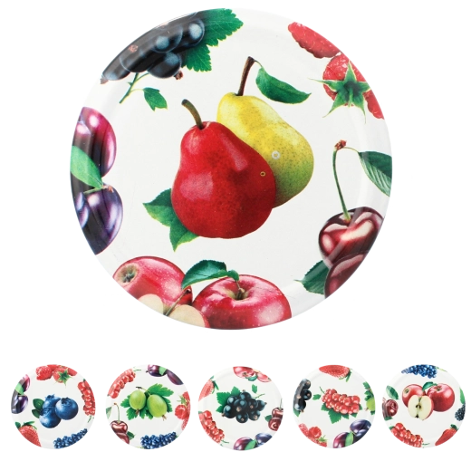 Metal Twist-Off Lid 82 mm with Fruit Design