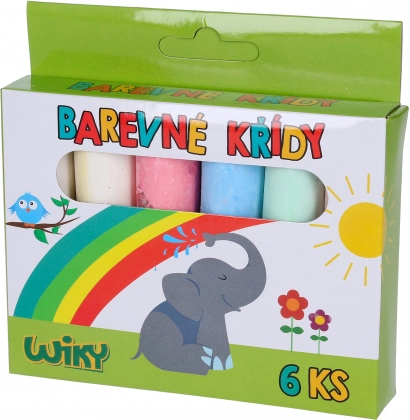 Krāsainie ietvju krītiņi 6 gab.