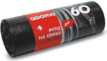 Izturīgi atkritumu maisi 60 l, melni 60 × 80 cm (10 gab.)