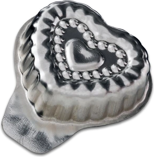 Heart-shaped cookie molds 4 cm, set of 20 pcs