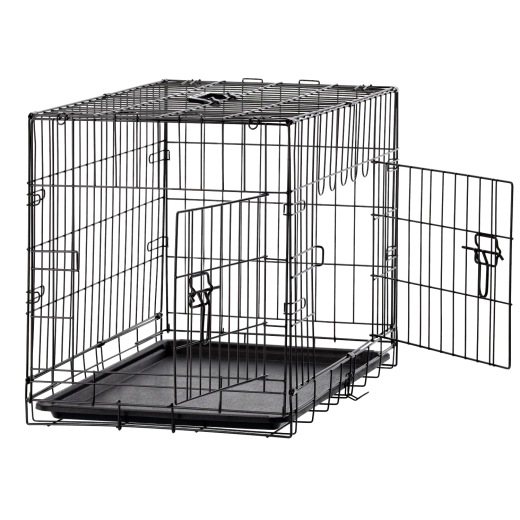 Salokāms metāla būris (kennels) sunim, izmērs L 76 × 45 × 51,5 cm