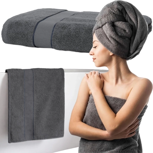 RENEW FORCE vannas dvielis dry spa pelēks 70 × 140 cm